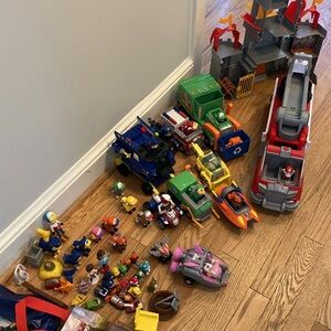 Paw Patrol Red and Blue Action Figures and Playsets